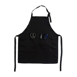 C&Xanadu Kid Apron Adjustable Strap with 2 Pockets Painting Cooking Craft Backing Unisex Age 8-12(Black)