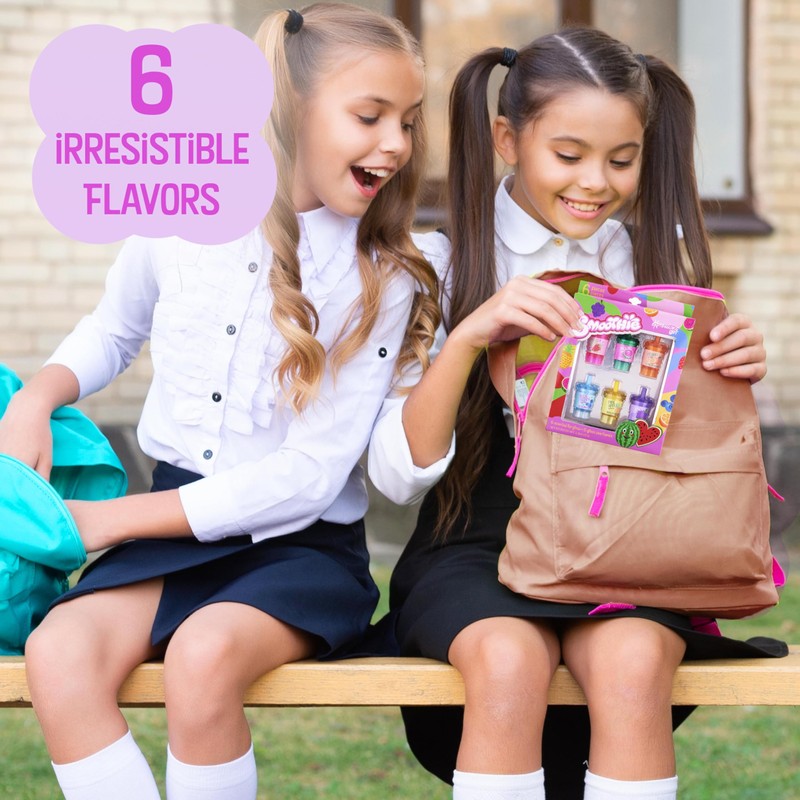 6pc Smoothie Lip Balm Set – Fruit-Scented Lip Glosses in