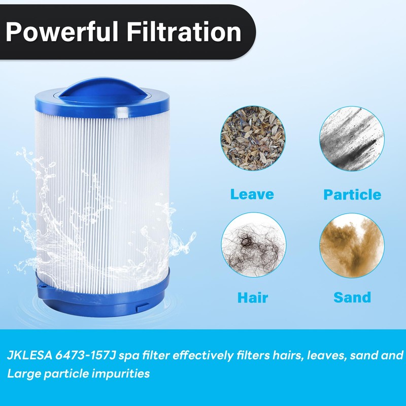 6473-157 Hot Tub Filter Replacement with Removable Handle, 40 Sq
