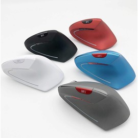 Ellenne Wireless Vertical Mouse WiFi ERGONOMIC Design Wrist Tunnel Carpal 1600DPI (White)