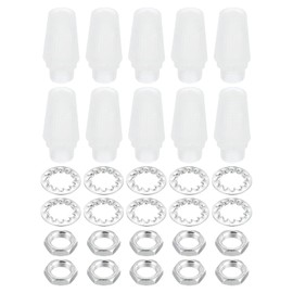 PATIKIL Lighting Cord Grips Connector, Carbon Steel Light Cable Glands, 10Pcs for Wiring Hanging Light Ceiling Pendant Lamp, Clear