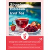 TeeLux Strawberry Hibiscus Iced Tea, Natural Hibiscus Tea with Stevia