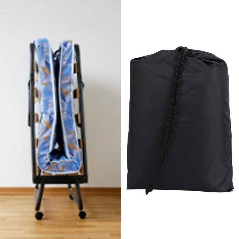Black Portable Folding Bed Cover Furniture Dust Proof Protective Cover