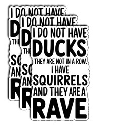 (3Pcs) I Do Not Have Ducks in A Row Stickers Funny Sarcastic Quote Humor Motivational Inspirational Gifts Waterproof Vinyl Decals for Kindle Water Bottle Bumper Car Hard Hat Phone Laptop 3x2