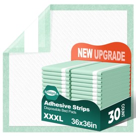 MILDPLUS Disposable Bed Pads 36'' X 36'' Heavy Duty Underpads Extra Large Incontinence Pads for Unisex Adult, Senior, Kids and Pet (30 Count)