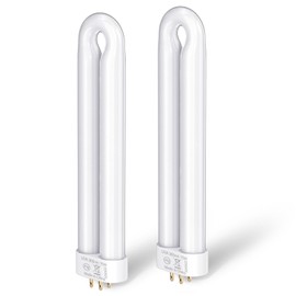 Klahaite Replacement Light Bulb Bug Zapper 15W Bug Light Bulbs for K15, X3,T6, T8, T9 Bug Zapper Outdoor 4-Pin Base U Shaped Twin Tube Bulb for Outdoor Mosquito Zapper, 2 Pack