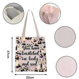VAMSII Literary Book Inspired Gift You Have Bewitched Me,Body And Soul Tote Bag For Pride A P Book Lover (body and soul tote)
