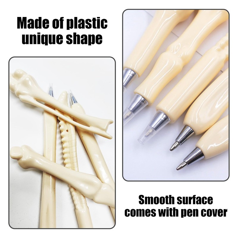 OAAO 5 Pieces Bone Ballpoint Pen Set, 1 Piece Storage