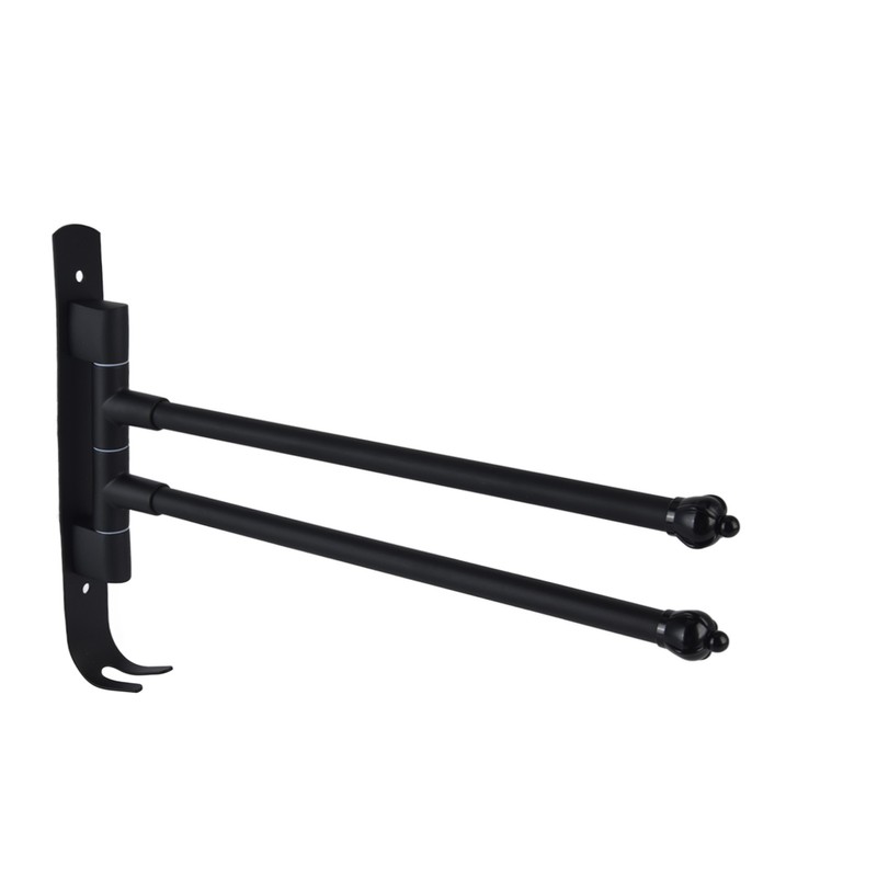 Stainless Steel Swivel Towel Hanger Holder Black Rotating Movable Towel