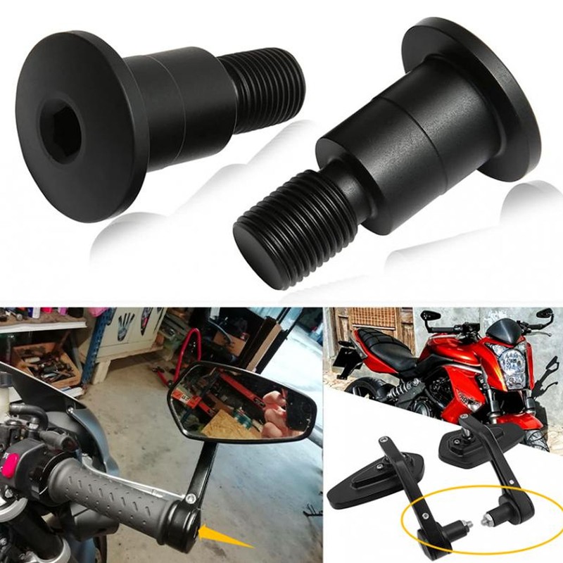2PCS Motorcycle Handlebar Bar End Mirror Adapters M16 Thread Aluminum