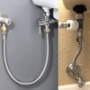 Toilet Tank Connector, Lead Free Stainless Steel Braided Water Supply