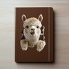 Llama Hole Decal – 3D Fluffy Alpaca Vinyl Sticker –