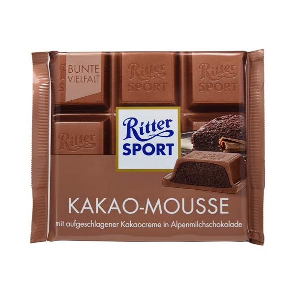Ritter Sport Kakao-Mousse (3 Bars each 100g) - fresh from Germany