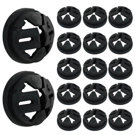 LifCratms 60 Pcs Non-Metallic Button Push-in Cable Connector, 3/8 Trade Size Electrical Conduit Fittings, Fits 1/2 Inch Knockouts (Black)