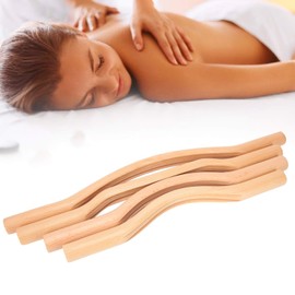 Topyond Wood Therapy Massage Tools, Maderoterapia Kit with Wood, Non-Slip Body Sculpting Sticks, 4-Size Wooden Gua Sha Tools for Back Neck Legs​​