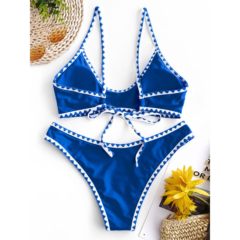 ZAFUL - Conjunto de bikini de dos piezas para mujer,