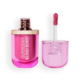 Revolution Superdewy Liquid Blush Burst, Buildable Colour for Cheek, Serum Formula with Peptides & Hyaluronic Acid, Vegan & Cruelty-Free, Bubblegum Burst Pink, 4.2ml