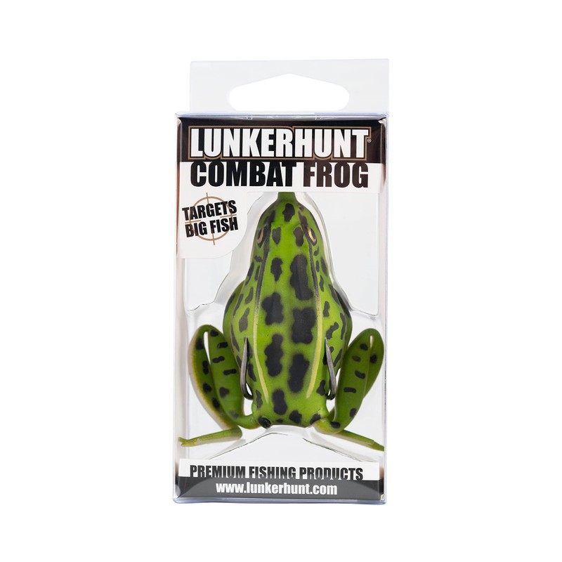 Lunkerhunt CF08 Combat Frog Fishing Lure, Green Tea