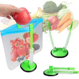 Baggy Rack Holder For Food Prep Bag Plastic Freezer Bag Ziplock Stand Meal Planning Prep Baggy Rack Holder