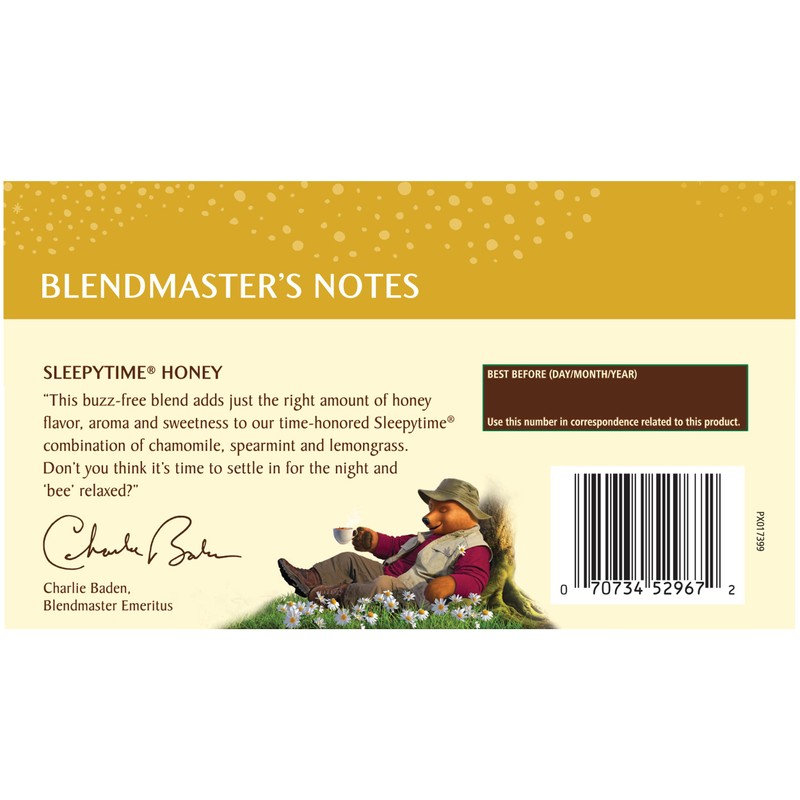 Celestial Seasonings Sleepytime Herbal Tea, Honey, Caffeine Free Sleep Tea,