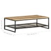 vidaXL Solid Reclaimed Wood Coffee Table with Iron Legs, Rustic