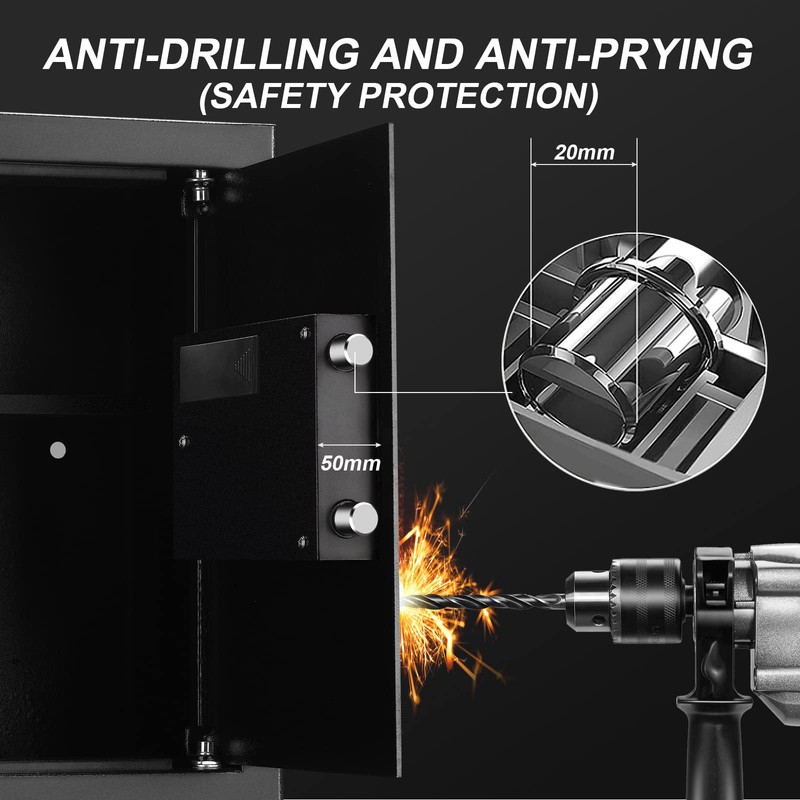 Tenamic Fireproof Safe Box 2.2 Cuft Electronic Digital Security Box,