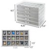 Jucoan Clear Acrylic Rock Display Case, 5 Layer 90 Grids