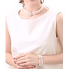 VingTAINE C14-68 3 Row Gorgeous Pearl Oval Rhinestone Necklace Choker,