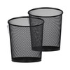 Westcott Papierkorb Mesh Schwarz (2er-Set) | 2 x Mülleimer aus