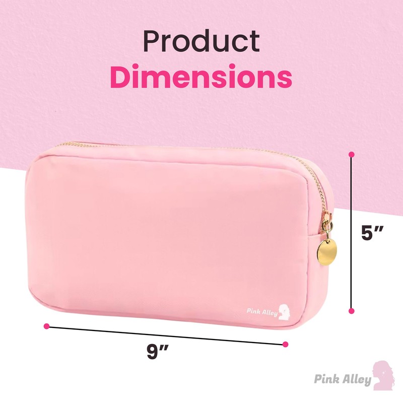 Pink Alley Makeup Bags, Light Pink, Small, Makeup Bag