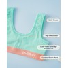 INNERSY Girls' Cotton Sports Bra Comfy Wireless Training Bra for