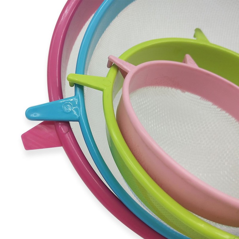 4Pcs Plastic Mesh Strainer Colander Set, Food Soy Milk Flour