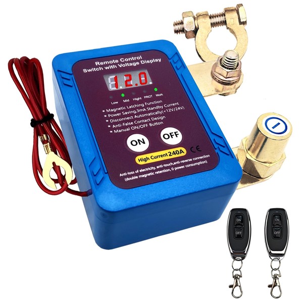 Kill Switch for Car, 12V 240A Remote Battery Disconnect Switch