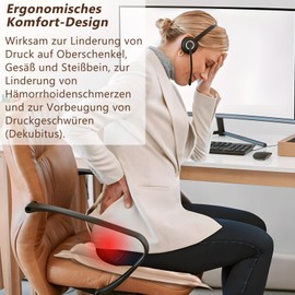 2 Szt Aufblasbares Sitzkissen, Bed Sore Sitzkissen, Linderung von Schmerzen Im SteißBein, Ischias und HäMorrhoiden Sitzring Seat Aufblasbar , Pressure Relief Cushion Kissen, Cremefarben (Mit Pumpe)