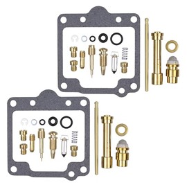 Carburettor Repair Kit Motorcycle Conversion Kit with Carburettor Seal Kit Float Valve Main Nozzle Needle Mixing Screw Rubber O-Ring Float Chamber Seal Nozzles for Yamaha XS 400 SE XS400 Special