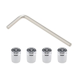 VGOL 4PCS Car Tire Valve Stem Caps Stainless Steel Anti-Theft Wheel Tyre Dust Cap Cover with Wrench for Car Buse Truck SUV Motorcycle Bicycle Silver
