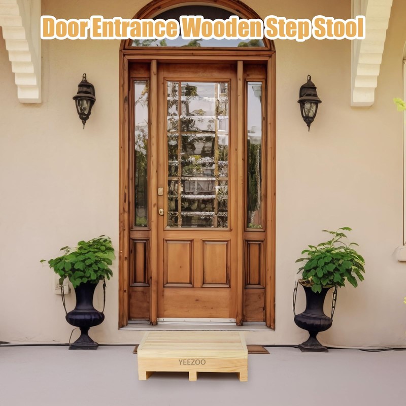 Wooden one Step Stool- Solid Pine Wood Step Riser with