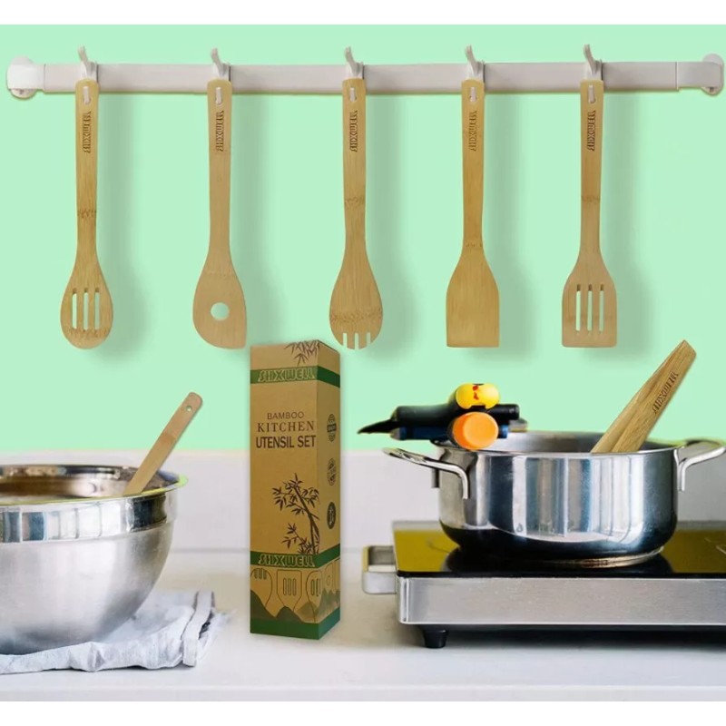 SHXWELL Spurtle Kitchen Tools Set Spatula Cooking Utensils 7 Piece