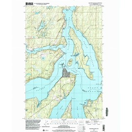 YellowMaps Squaxin Island WA topo map, 1:24000 Scale, 7.5 X 7.5 Minute, Historical, 1997, Updated 2003, 26.8 x 22 in - Paper
