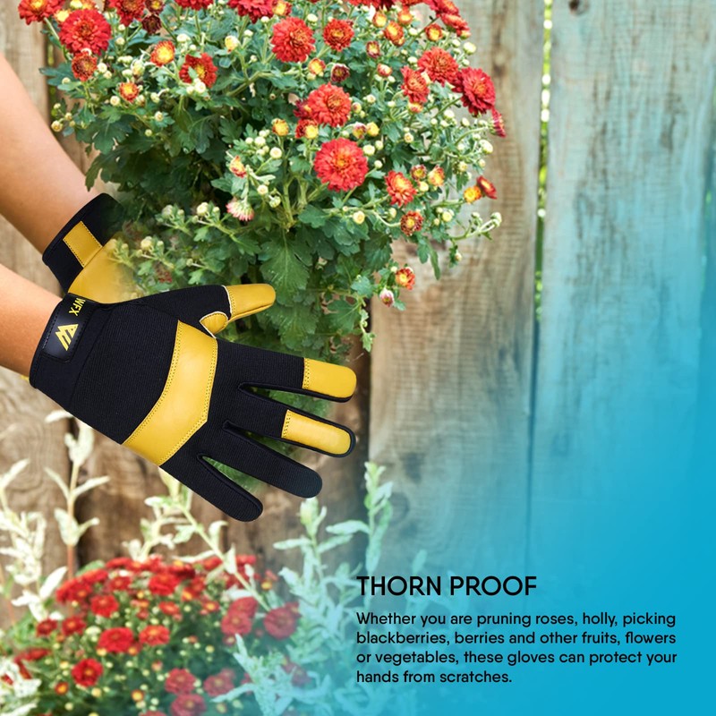 WFX Gardening Working Gloves Garden Thorn Proof Flexible Heavy Duty