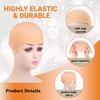 YINGLUBEN 4 Pcs Bald Cap, Skin Wig Caps, Makeup Latex