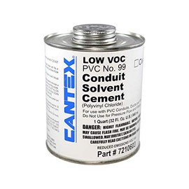 Cantex 7210603 PVC Solvent Cement Clear 1 qt