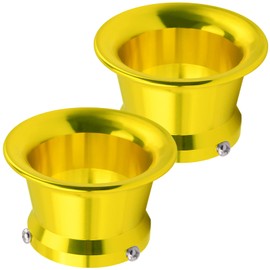 Moderno La Tail Air Funnel Carburetor Filter Aluminum Intake Funnel Aluminum Funnel YM-236-AEF (Gold, Set of 2)