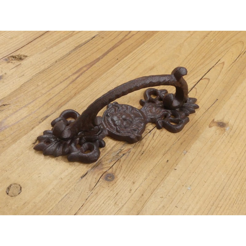 2 LARGE HANDLES RUSTIC CAST IRON BARN DOOR HANDLES SHED