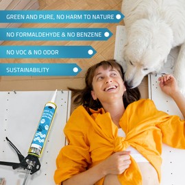 PAULINN Black Silicone Sealant,100% Waterproof Silicone Adhesive Caulk for Rv Marine Home Window Roof Door Kitchen Bathroom Bathtub Shower Auto Leak Seal, 10.2 Oz, 4 Packs