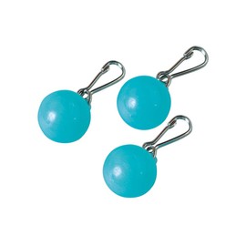 MYST (5096) Luminous Ball, Round Shape, Blue, Approx. 0.6 inch (15 mm) Diameter, 3 Pieces (5096) for Keys and Lighting