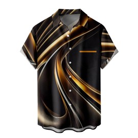 WRITKC Hawaiian Shirts for Men Loose Short Sleeve Mens Beach Shirts Resort Casual Shirts