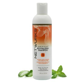 NetWurks Regrowth Hair & Scalp Revitalizing Shampoo with Biotin, Aloe Vera, & Tea Tree Oil for Split Ends & Breakage, 8 oz
