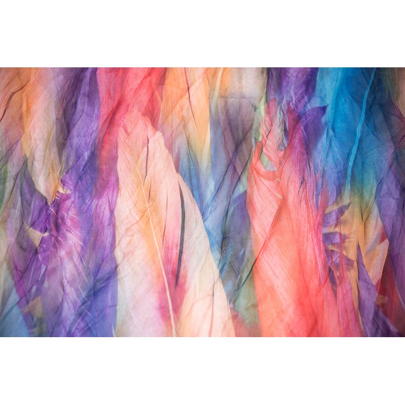 fashionchimp® All-Over Batik Style Loop Scarf Crash and Crinkle Silk