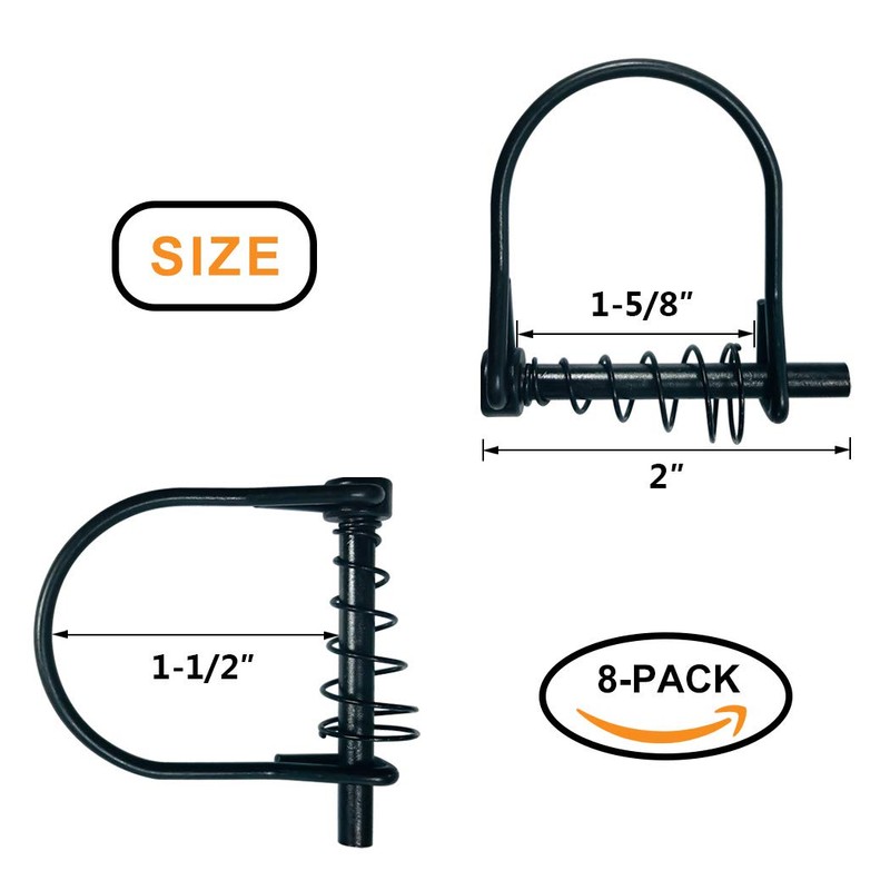 Highwild 8-Pack Silent Shaft Locking Pin with Spring - Ladder